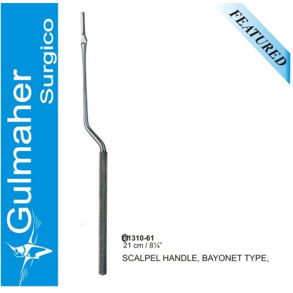 Scalpel Handle bayonet Shape 8 1/4"- 21cm Scalpel Handle bayonet Shape 8 1/4"- 21cm