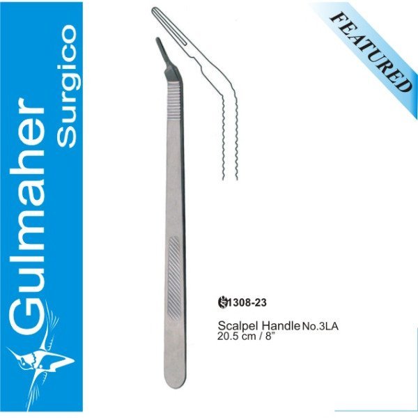 Scalpel Handle No. 3LA, Long Angled