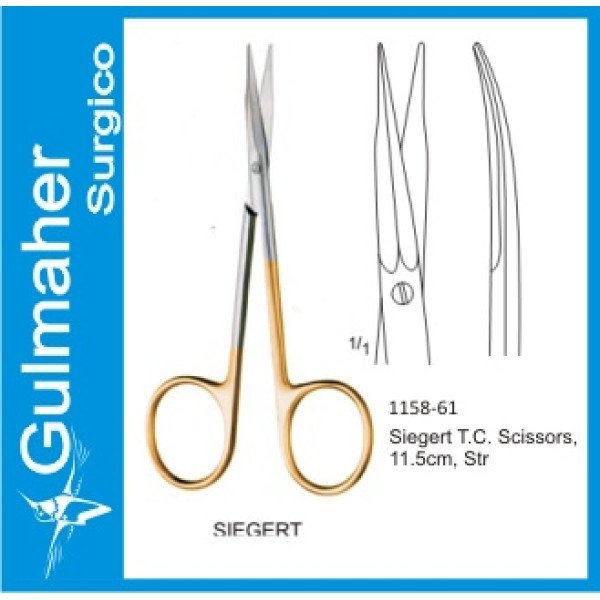 Siegert Scissors Curved 11.5cm Siegert Scissors Curved 11.5cm