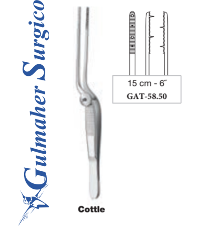 Cottle Tissue Grasping Forceps 15 cm - 6"