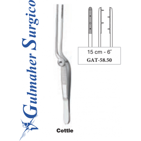 Cottle Tissue Grasping Forceps 15 cm - 6"