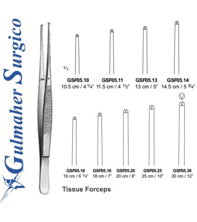 Tissue Forceps Standard 10.5-30cm