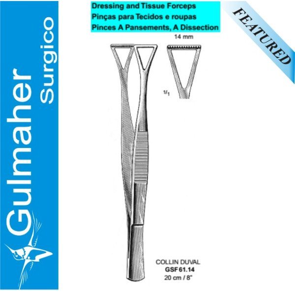 Collin Duval, Grasping Fcps, 20cm, 14mm Wide Collin Duval, Grasping Fcps, 20cm, 14mm Wide