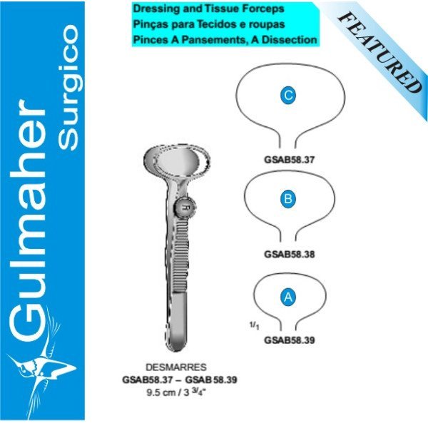 Desmarres Chalazion Forceps 9.5cm