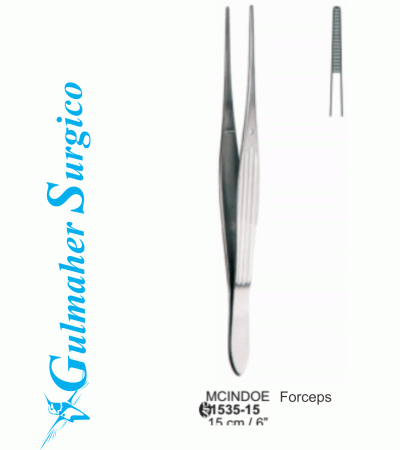 Mcindoe Tissue Forceps, Serrated, 15cm