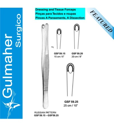 Russian Tissue Forceps, Serrated Around The Edges