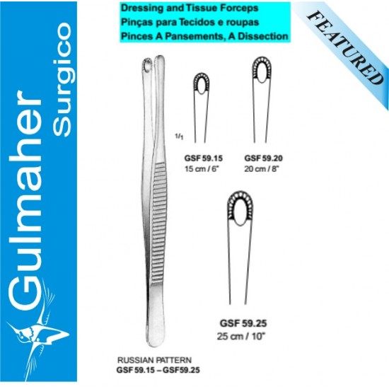 Russian Tissue Forceps, Serrated Around The Edges