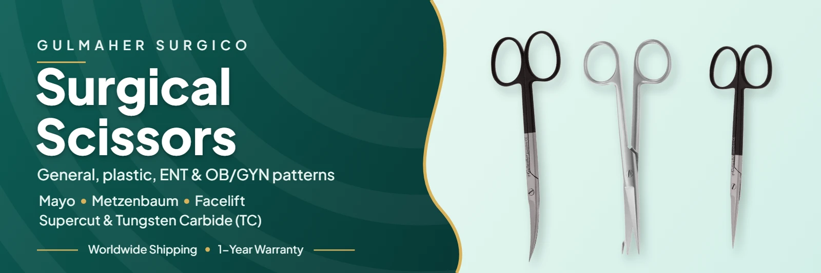 Surgical scissors by Gulmaher Surgico: Jabeley Supercut and facelift scissors